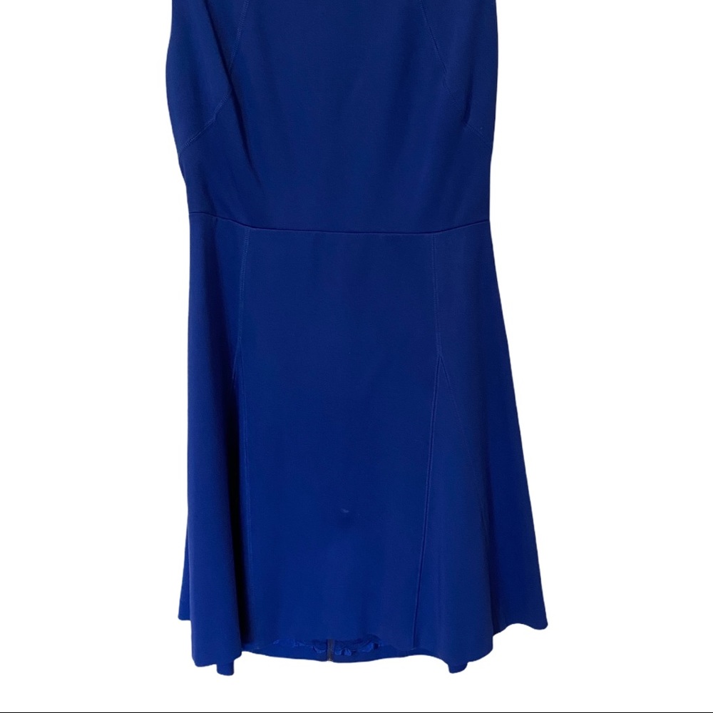 Trina Turk Delphine Cutout Back Ponte Knit Blue Fit and Flare Dress (14) - Picture 6 of 13